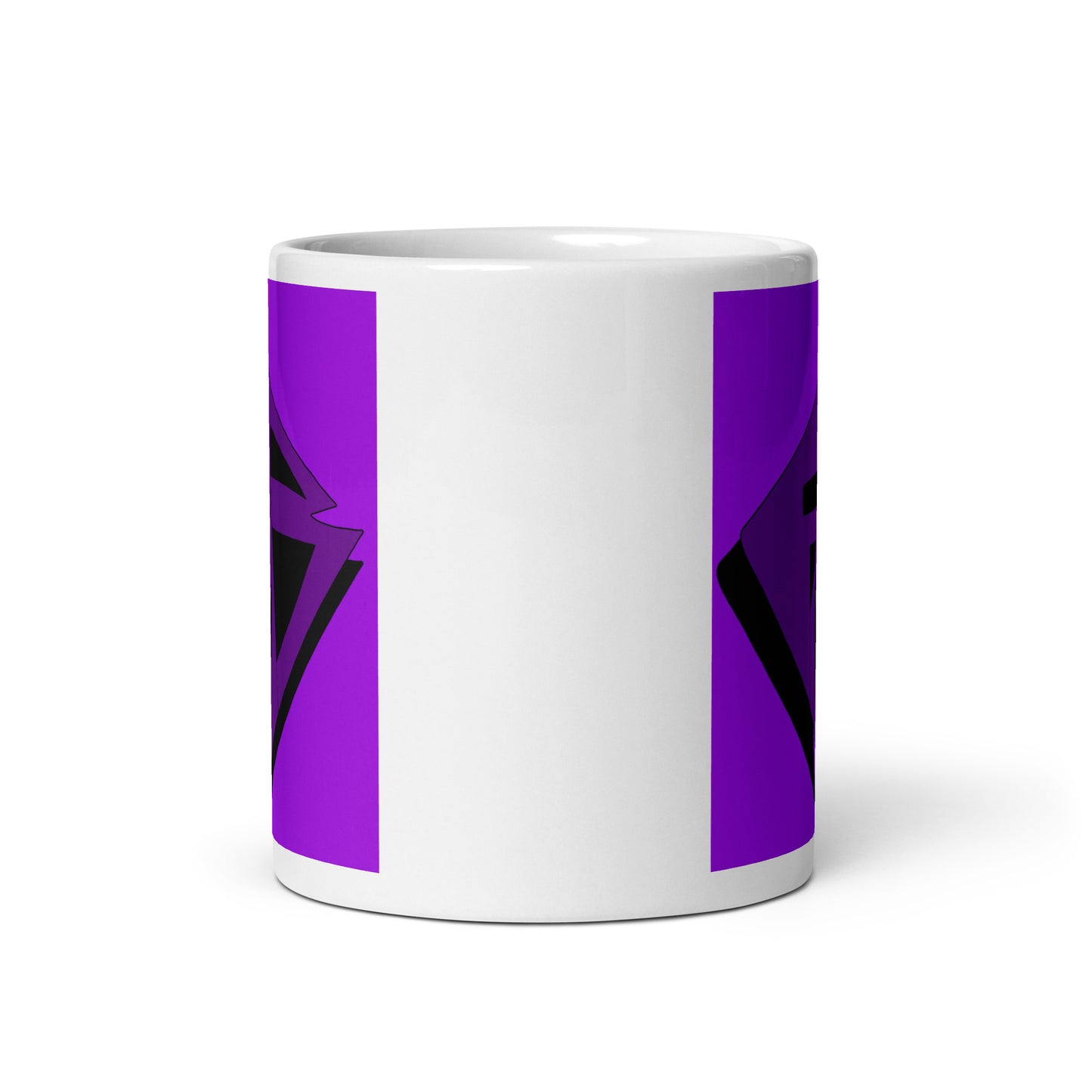 Abstraktius Artimus Purple FMB Logo White Glossy Mug