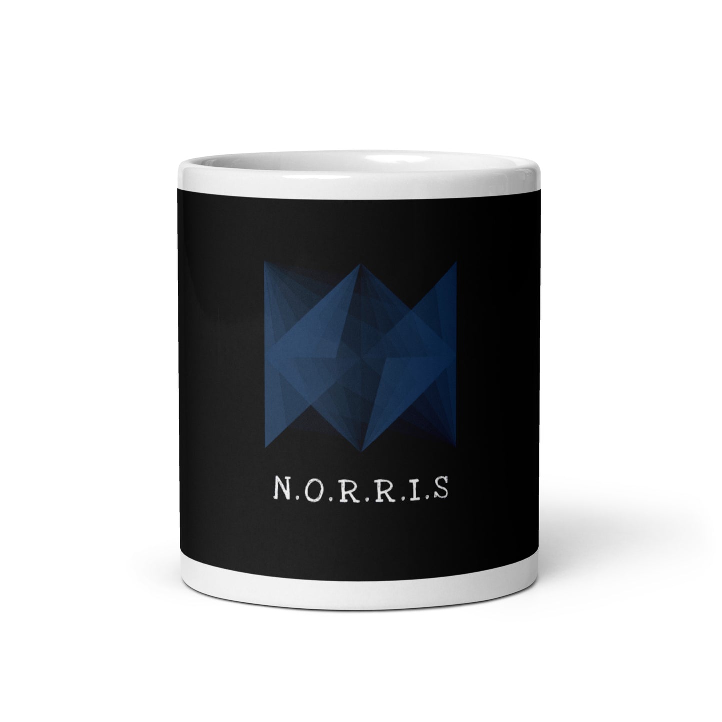 N.O.R.R.I.S. Signature Logo White Glossy Mug
