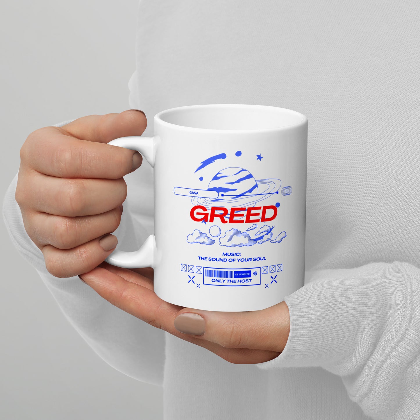 De Le Greed Sound of Your Soul White Glossy Mug