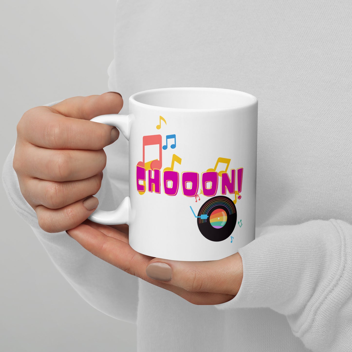 Indie Music Hunt Chooon! White Glossy Mug