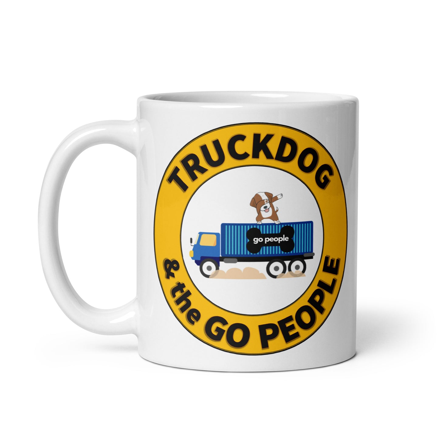 TruckDog & the Go People Classic Dab White Glossy Mug
