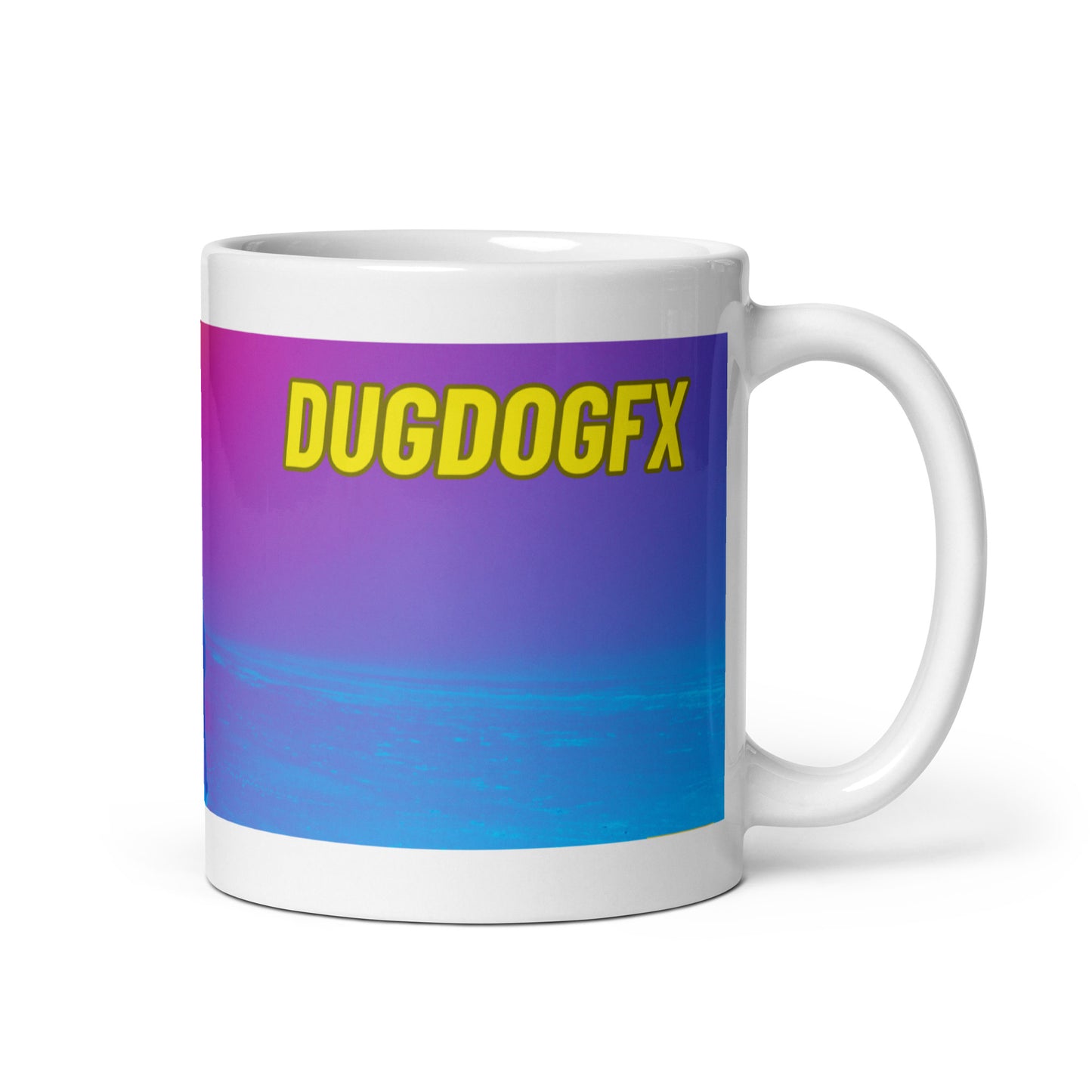 DugDogFX Silhouette White Glossy Mug