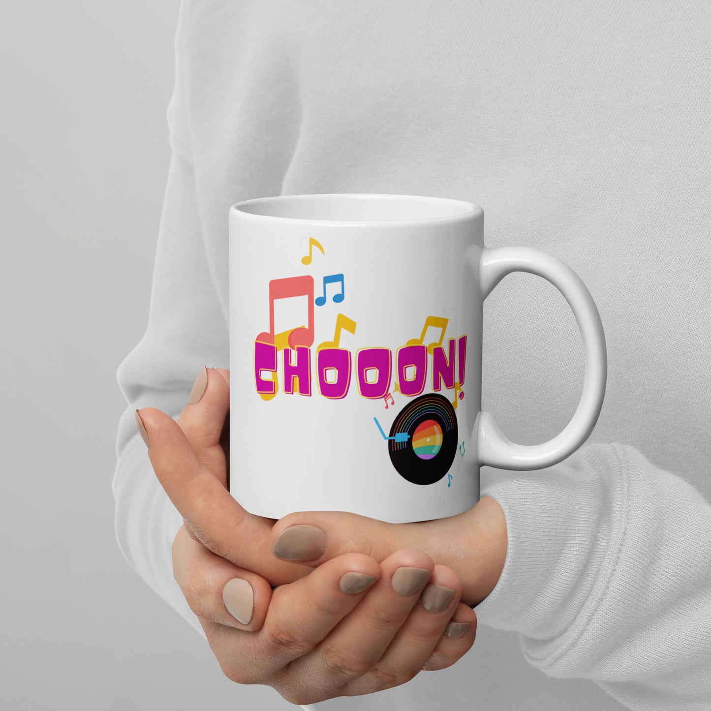 Indie Music Hunt Chooon! White Glossy Mug