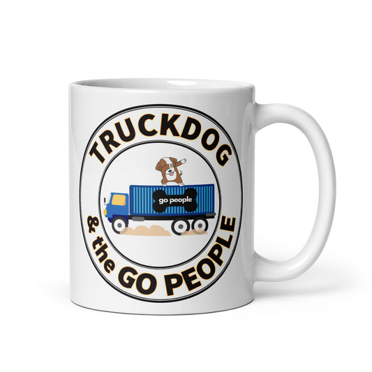 TruckDog & the Go People Truck Dab White Glossy Mug