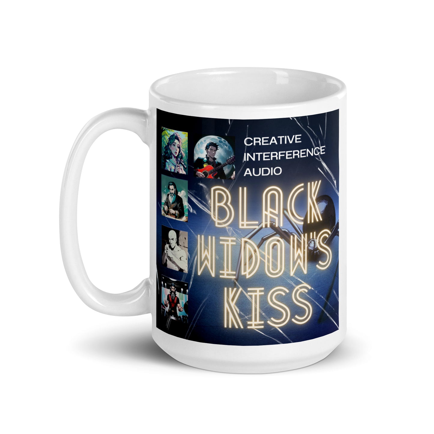 Creative Interference Audio - Black Widow's Kiss Glossy White Mug