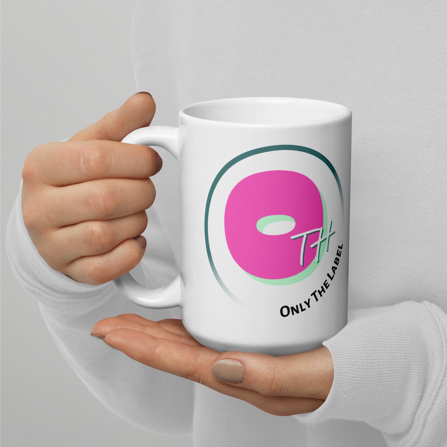 Only The Label White Glossy Mug