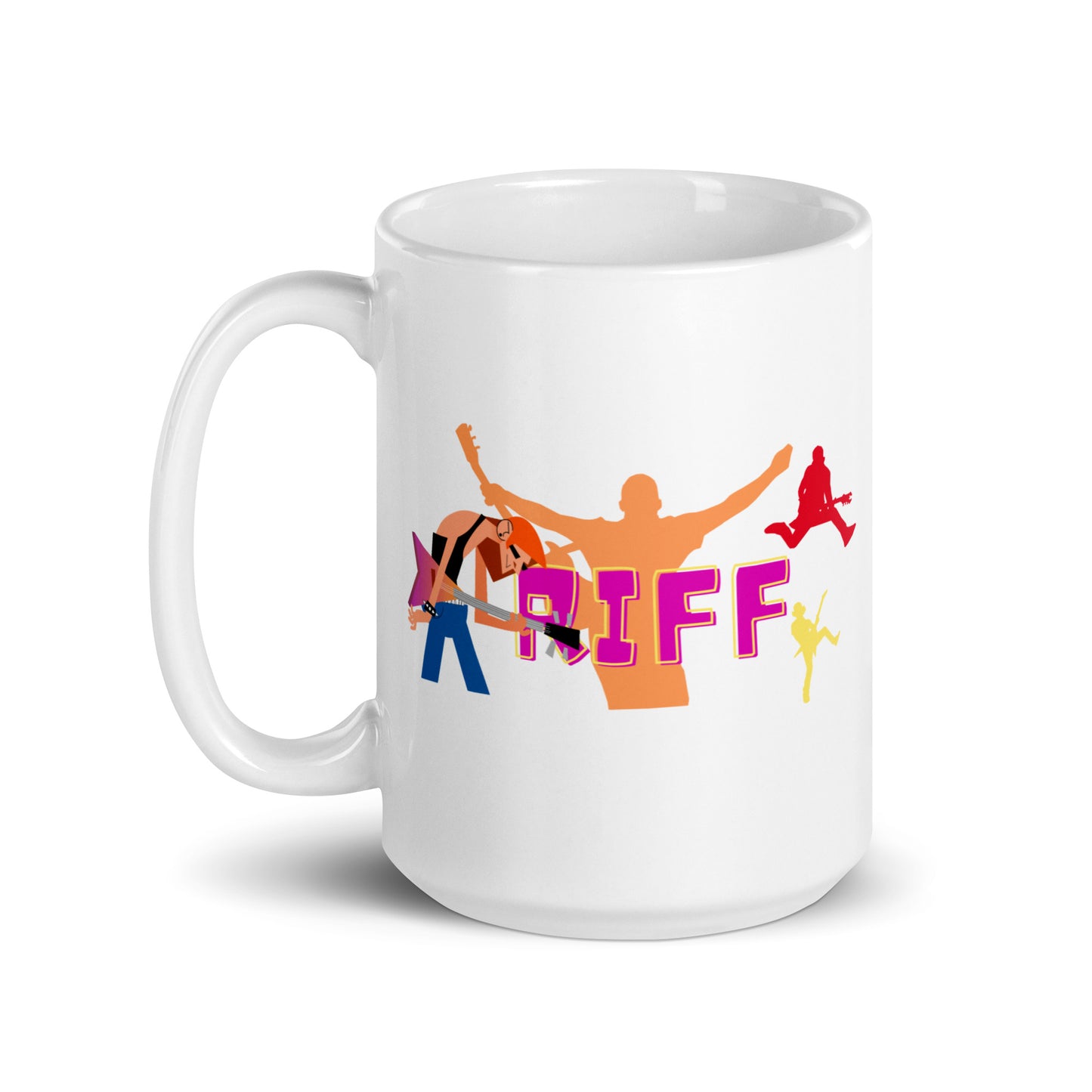 Indie Music Hunt Riff White Glossy Mug