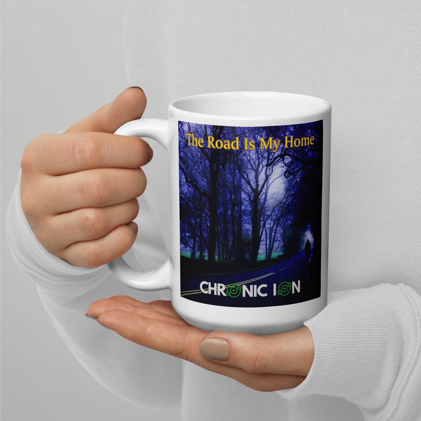 Chronic Ion - The Road Is My Home White Glossy Mug