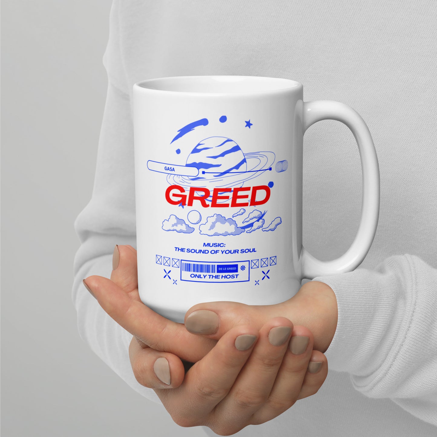De Le Greed Sound of Your Soul White Glossy Mug
