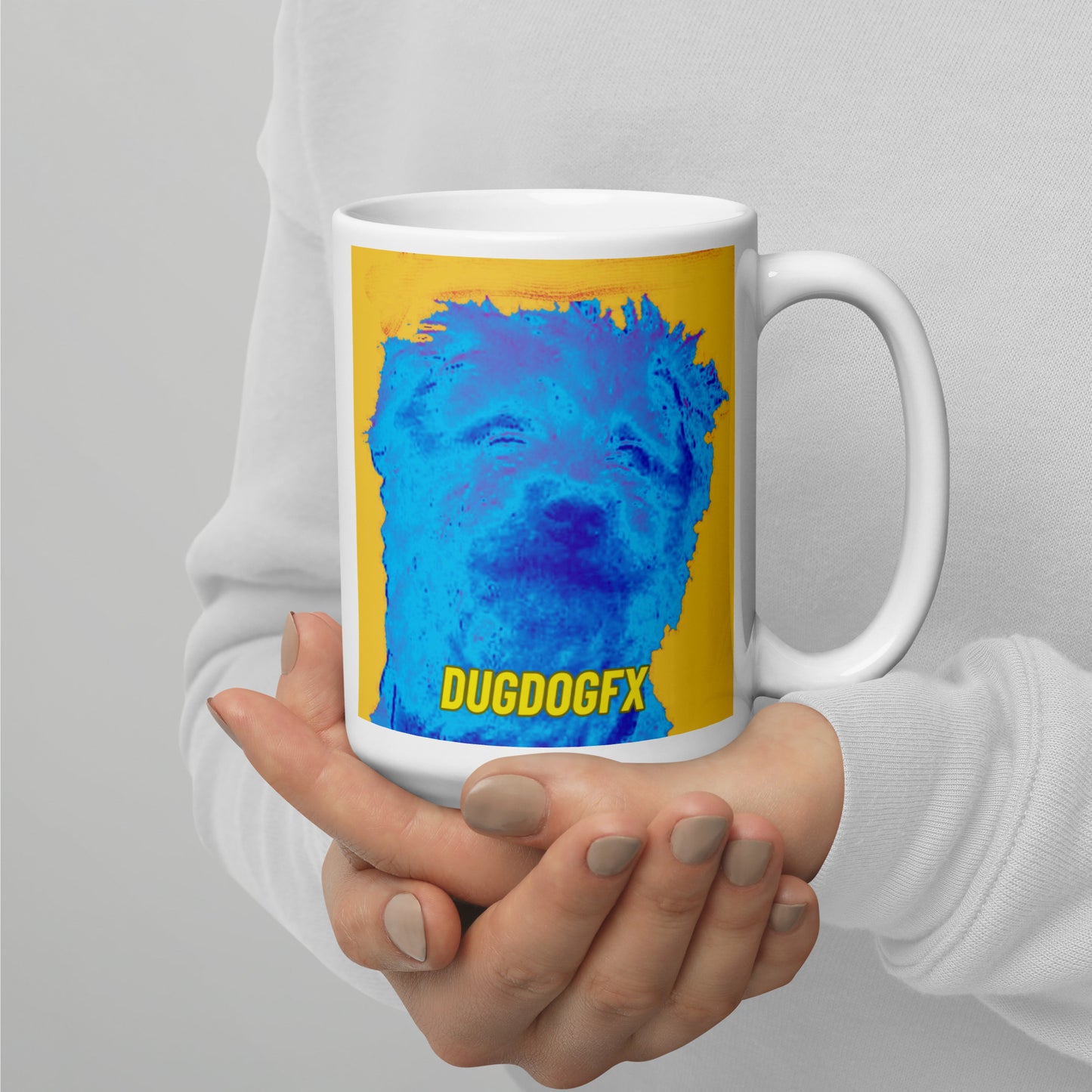 DugDogFX Logo White Glossy Mug