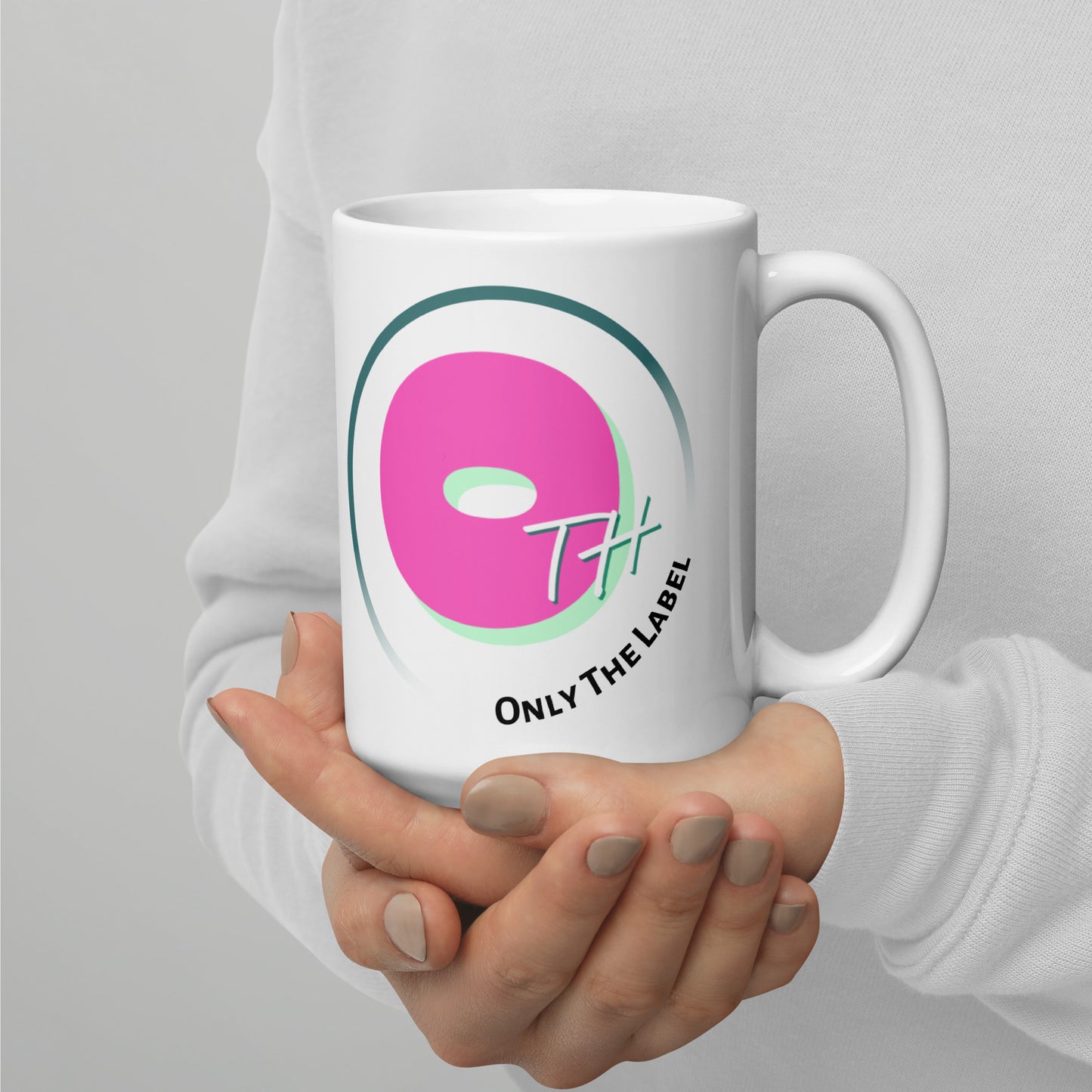 Only The Label White Glossy Mug